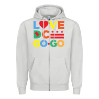 Dove Grey love dc gogo Zipper Hoodie - artisFamous
