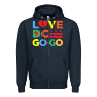 Navy love dc gogo Zipper Hoodie - artisFamous