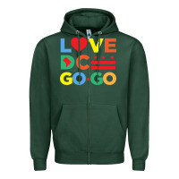 Sports Green love dc gogo Zipper Hoodie - artisFamous