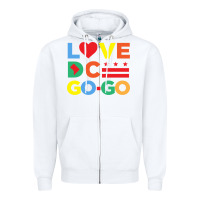 White love dc gogo Zipper Hoodie - artisFamous