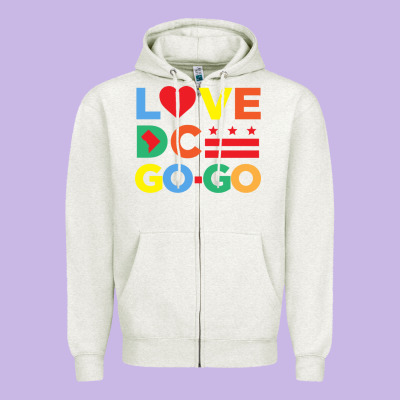 Love Dc Gogo Zipper Hoodie Designed By Artisfamous