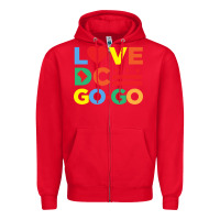 Red love dc gogo Zipper Hoodie - artisFamous