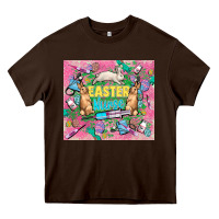 Chocolate Brown Easter Nurse Easter Day tumbler Heavy Core Tee - HowdyJamesFarm