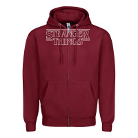 Burgundy Stranger Zipper Hoodie - artisFamous