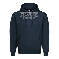 Navy Stranger Zipper Hoodie - artisFamous