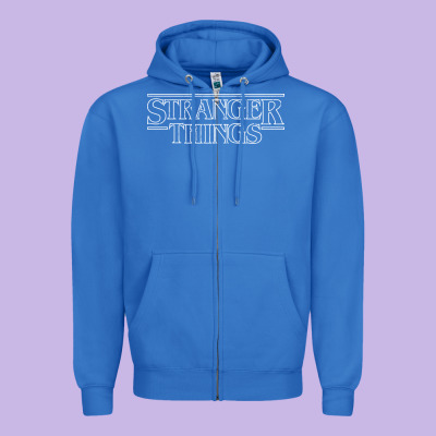 Stranger Zipper Hoodie Designed By Artisfamous