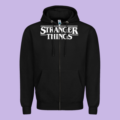 Stranger Zipper Hoodie Designed By Artisfamous