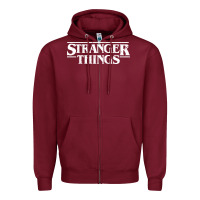 Burgundy Stranger Zipper Hoodie - artisFamous