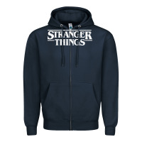 Navy Stranger Zipper Hoodie - artisFamous