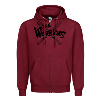 Burgundy The Warriors Zipper Hoodie - artisFamous