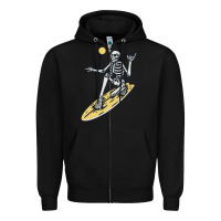 Black Surfing Zipper Hoodie - artisFamous