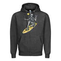Charcoal Heather Surfing Zipper Hoodie - artisFamous