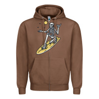 Chestnut Surfing Zipper Hoodie - artisFamous