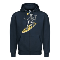 Navy Surfing Zipper Hoodie - artisFamous
