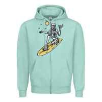 Seafoam Surfing Zipper Hoodie - artisFamous
