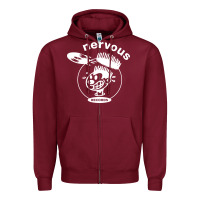 Burgundy Industrial Zipper Hoodie - artisFamous