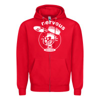 Red Industrial Zipper Hoodie - artisFamous