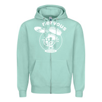 Seafoam Industrial Zipper Hoodie - artisFamous