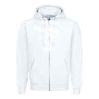 White Industrial Zipper Hoodie - artisFamous