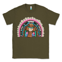 Army Green easter cross daisy egg rainbow Classic Tee - Artiststas