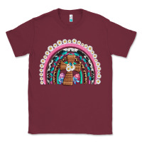 Burgundy easter cross daisy egg rainbow Classic Tee - Artiststas