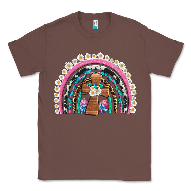 Easter Cross Daisy Egg Rainbow Classic Tee by Artiststas | Teevron
