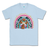Dusty Blue easter cross daisy egg rainbow Classic Tee - Artiststas