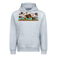 Heather Grey western boxer dogs Urban Hoodie - Jasminsmagicworld