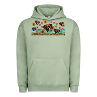 Pigment Oil Green western boxer dogs Urban Hoodie - Jasminsmagicworld