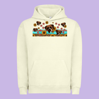 Western Boxer Dogs Urban Hoodie Designed By Jasminsmagicworld