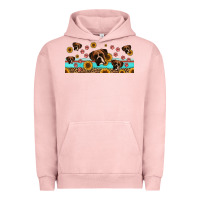 Pigment Salmon western boxer dogs Urban Hoodie - Jasminsmagicworld