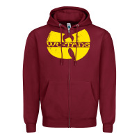 Burgundy Hip Hop Zipper Hoodie - artisFamous