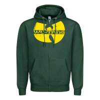 Sports Green Hip Hop Zipper Hoodie - artisFamous