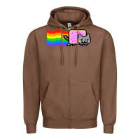 Chestnut Nyan Cat Zipper Hoodie - artisFamous