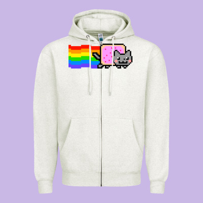 Nyan Cat Zipper Hoodie Designed By Artisfamous