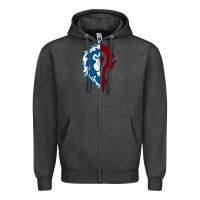 Charcoal Heather WORLD OF WARCRAFT MISTS OF PANDARIA HORDE Zipper Hoodie - artisFamous