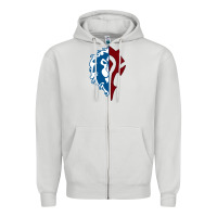 Dove Grey WORLD OF WARCRAFT MISTS OF PANDARIA HORDE Zipper Hoodie - artisFamous