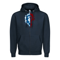 Navy WORLD OF WARCRAFT MISTS OF PANDARIA HORDE Zipper Hoodie - artisFamous