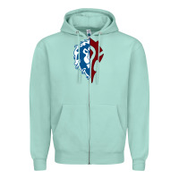 Seafoam WORLD OF WARCRAFT MISTS OF PANDARIA HORDE Zipper Hoodie - artisFamous
