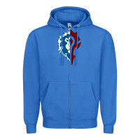 True Royal WORLD OF WARCRAFT MISTS OF PANDARIA HORDE Zipper Hoodie - artisFamous