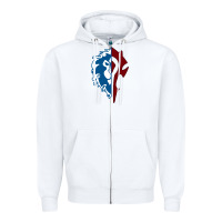 White WORLD OF WARCRAFT MISTS OF PANDARIA HORDE Zipper Hoodie - artisFamous
