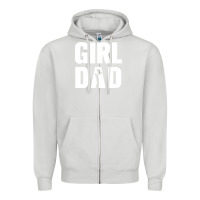 Dove Grey Girl Dad Zipper Hoodie - artisFamous