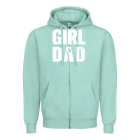 Seafoam Girl Dad Zipper Hoodie - artisFamous
