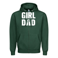 Sports Green Girl Dad Zipper Hoodie - artisFamous
