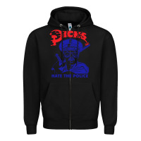 Black Dicks Hate The Police Zipper Hoodie - artisFamous