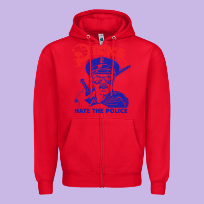 Dicks Hate The Police Zipper Hoodie Designed By Artisfamous