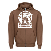 Chestnut carmen sandiego Zipper Hoodie - artisFamous