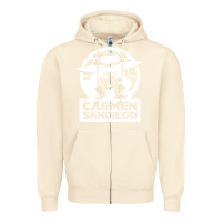 Sandshell carmen sandiego Zipper Hoodie - artisFamous