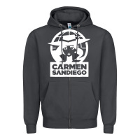 Smoke carmen sandiego Zipper Hoodie - artisFamous