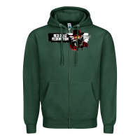 Sports Green Red Dead Redemption 2 Red Moon Cowboy Zipper Hoodie - artisFamous